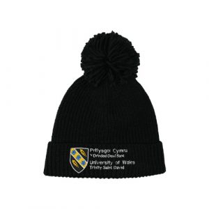 uwtsd black bobble hat