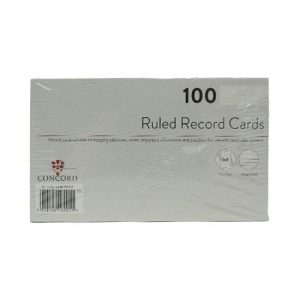 100 Ruled Record Cards