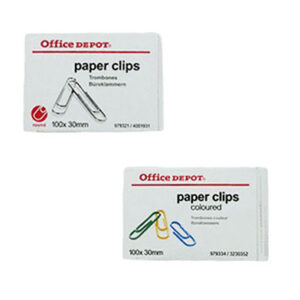 paper clips silver and colour