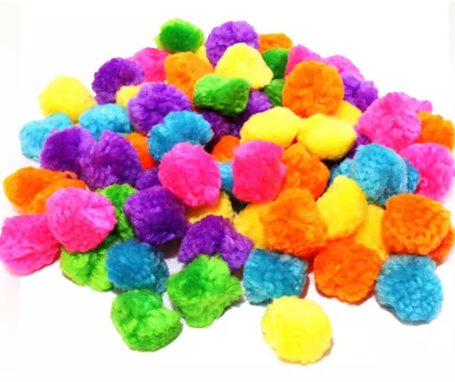 Woolly Neon Pom Poms